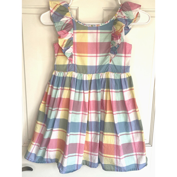 Tommy Bahama Other - Tommy Bahama Ruffle Party Dress Girls Sz 7 100% Cotton Lined Preppy Classic